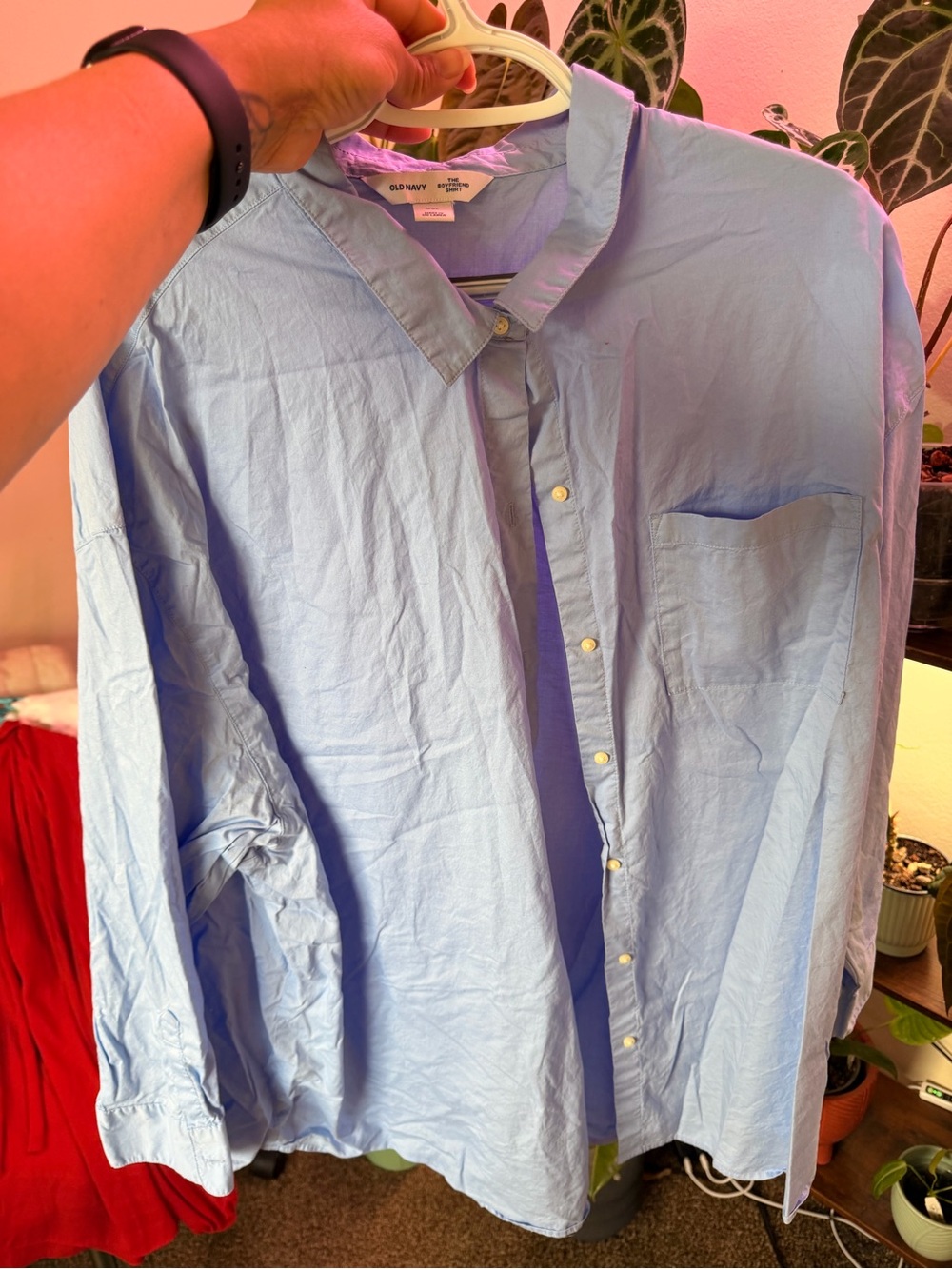 Old Navy Men's Pale Blue Button-Down Dress Shirt